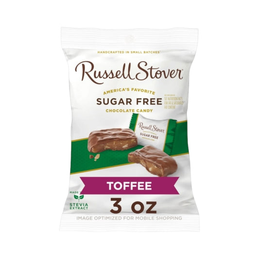 Russell Stover Sugar Free Chocolate Toffee Squares - 3oz (85g)