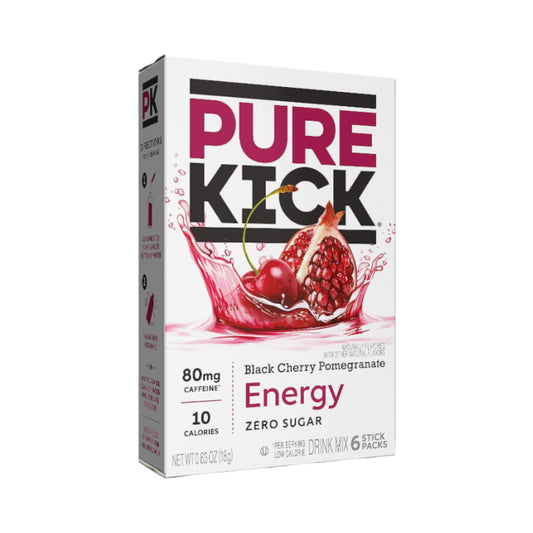 Pure Kick Energy Drink Mix 6 Pack - Black Cherry Pomegranate - 0.63oz (18g)