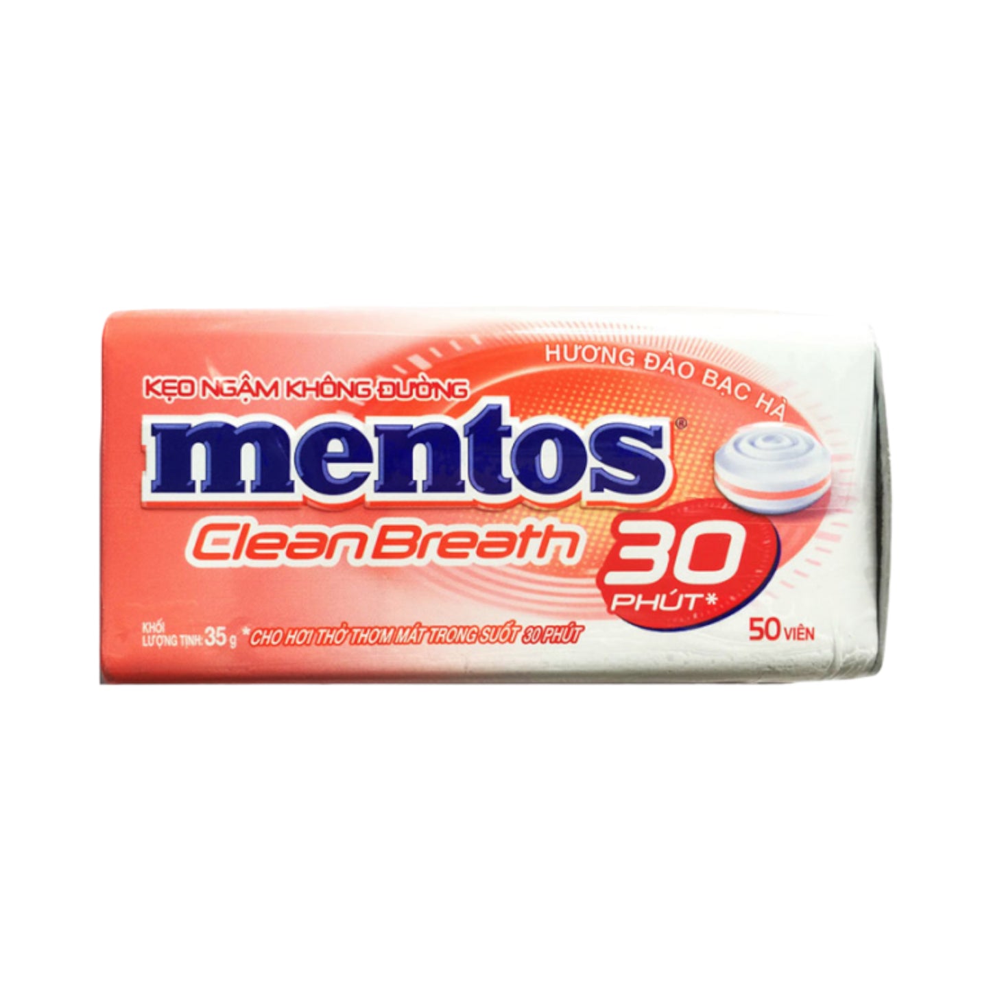 Mentos Clean Breath Peach Mints - 35g (Vietnam)