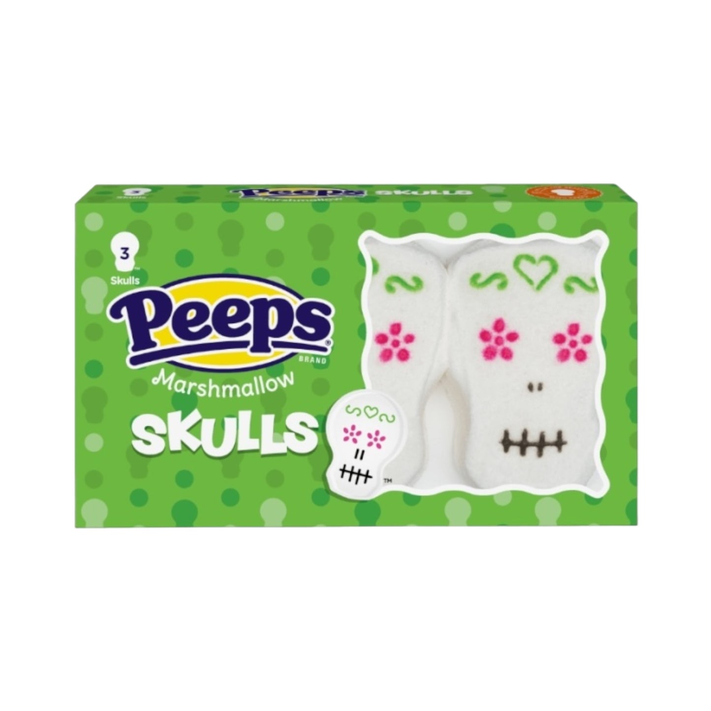 Peeps Halloween Marshmallow Skulls 3PK - 1.5oz (42g)