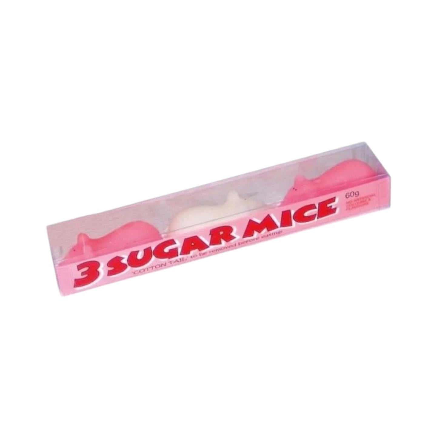 Pink & White Sugar Mice- 3 pack - 60g