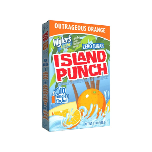 Wyler's Light Singles To Go Island Punch Outrageous Orange 10-Pack - 1.19oz (33.6g)
