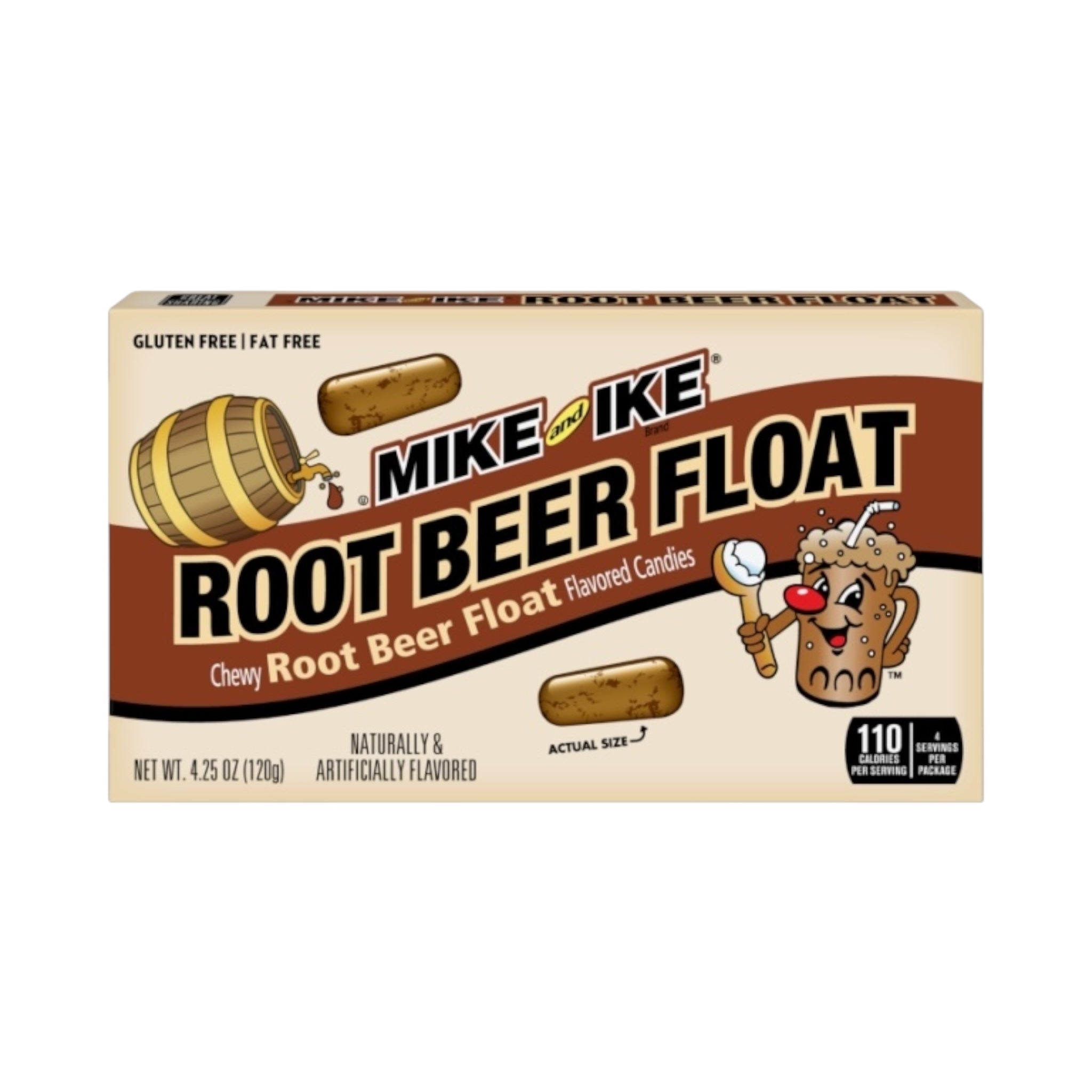 Mike & Ike Root Beer Float - 4.25oz (120g) - Theatre Box – USA Bites