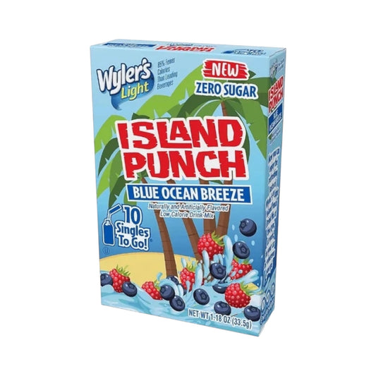 Wyler's Light Singles To Go Island Punch Blue Ocean Breeze 10-Pack - 0.91oz (25.8g)