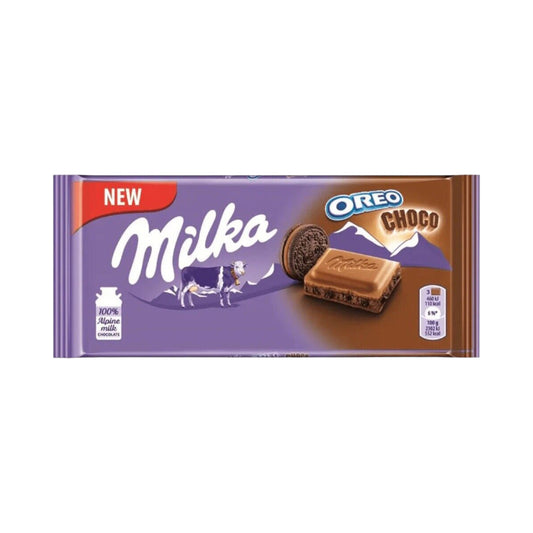 Milka Choco Oreo Brownie  Milk Chocolate Bar - 100g