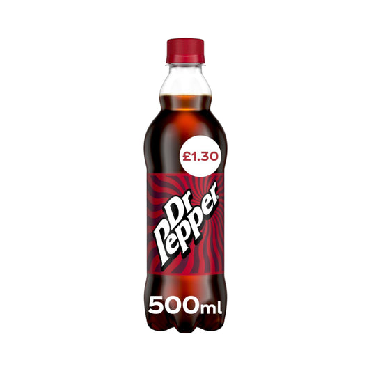 Dr Pepper Bottles - 500ml Bottle (PMP £1.30)