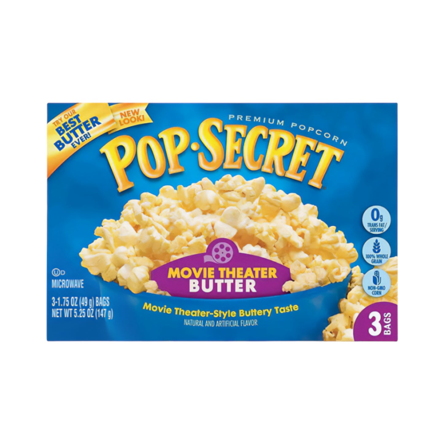 Pop Secret Movie Theater Butter Popcorn 3pk - 5.25oz (147g)
