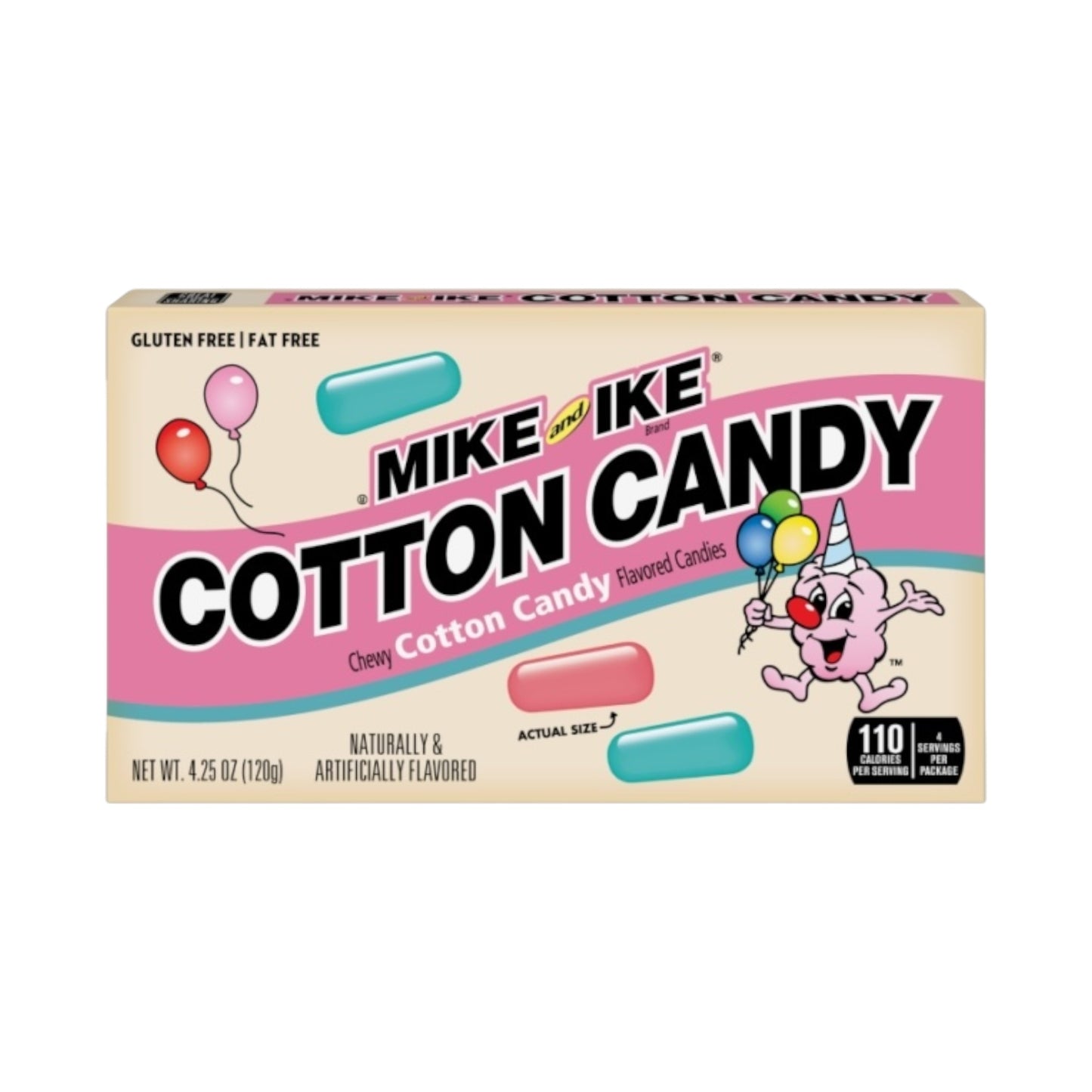 Mike & Ike Cotton Candy - 4.25oz (120g)  - Theatre Box
