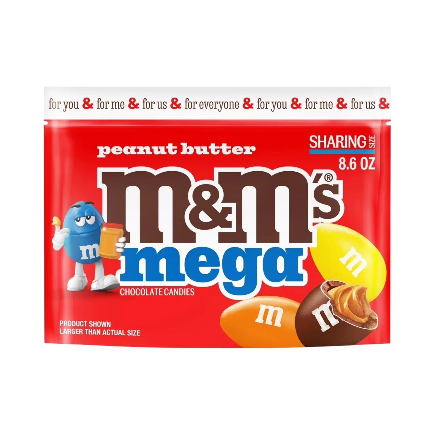 M&M's Mega Peanut Butter Pouch - 8.6oz (244g)