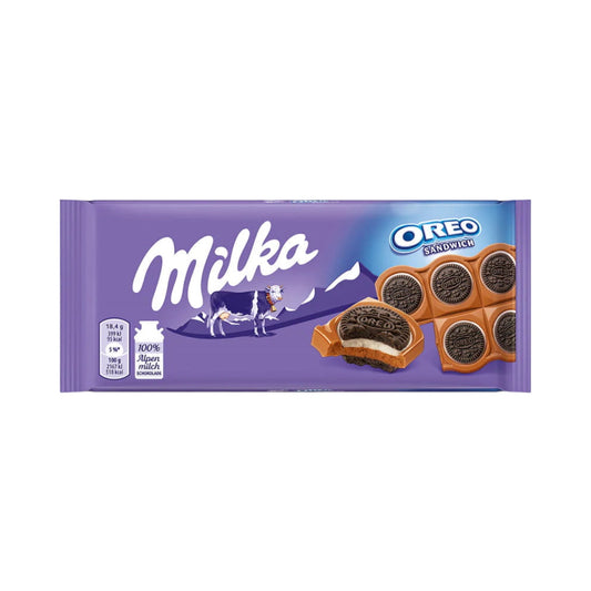 Milka Oreo Sandwich Milk Chocolate Bar - 92g