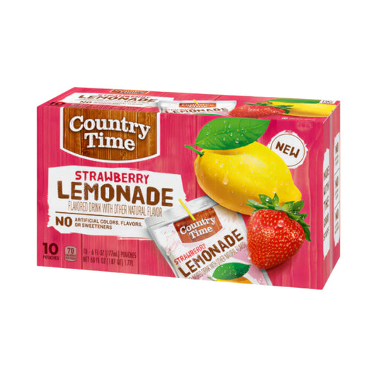 Country Time Strawberry Lemonade Case of 10 (10 x 177ml)