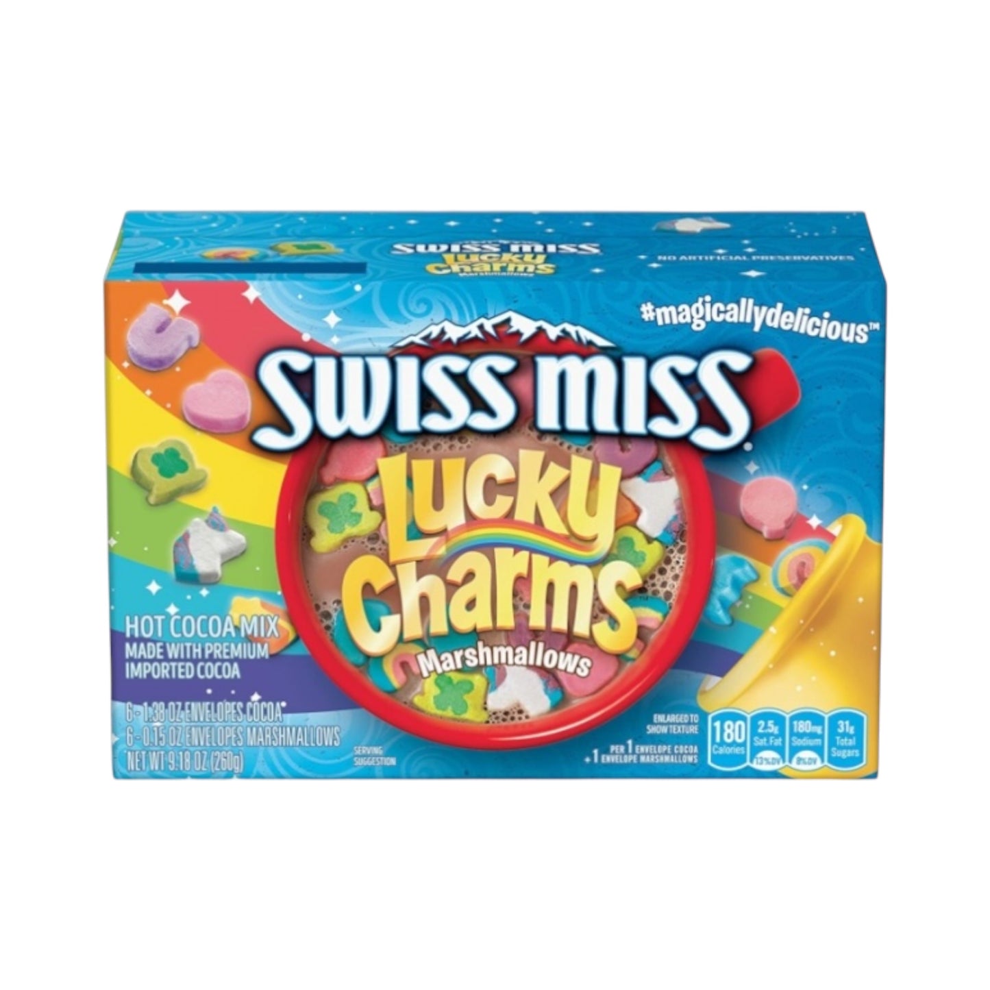 Swiss Miss Hot Cocoa Mix with Lucky Charms 6-Pack - 9.18oz (260g)