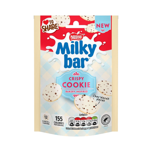 Milkybar Buttons Crispy Cookie White Chocolate Sharing Bag - 86g