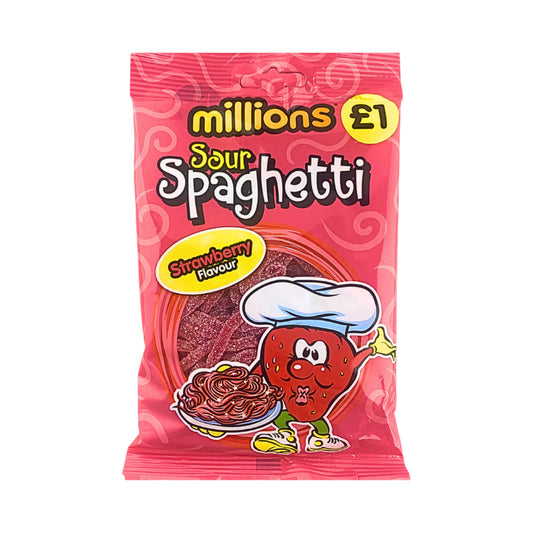 Millions Sour Strawberry Spaghetti - 120g (PMP £1)
