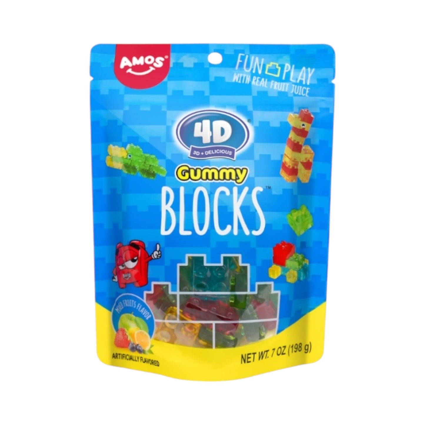 Amos 4D Gummy Blocks - 7oz (198g)