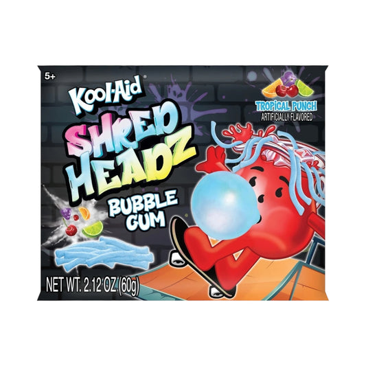 Kool-Aid Shred Headz Tropical Punch Bubblegum - 2.12oz (60g)