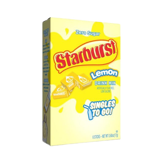 Starburst Drink Mix Lemon Flavour Zero Sugar Sachets - 0.60oz (17g)
