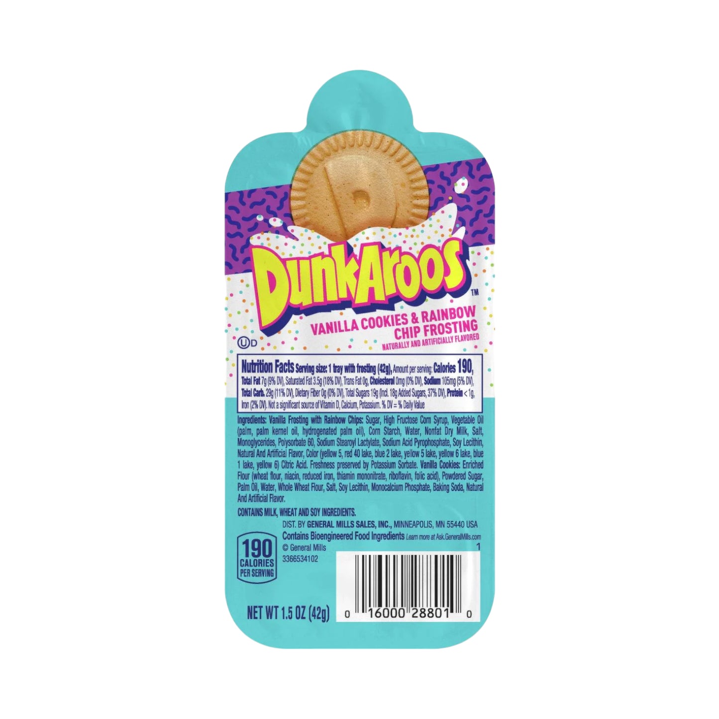 Dunkaroo Vanilla Cookies & Rainbow Chip Frosting - 1.5oz (42g)