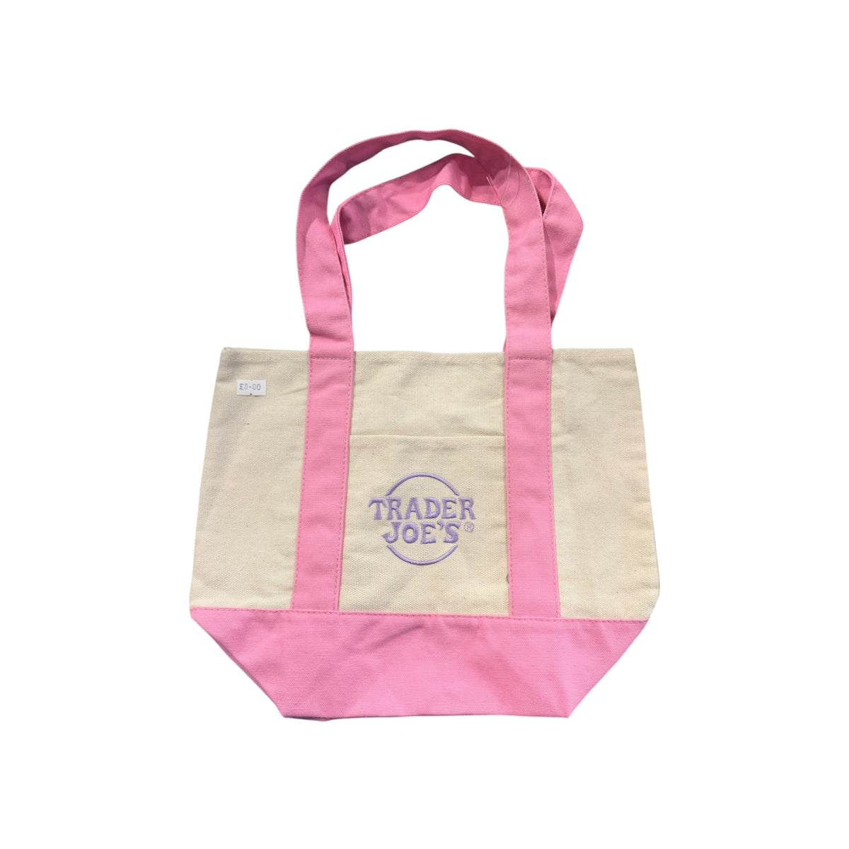NEW - Trader Joes Reusable Tote Bag - Small - Pink Pastel