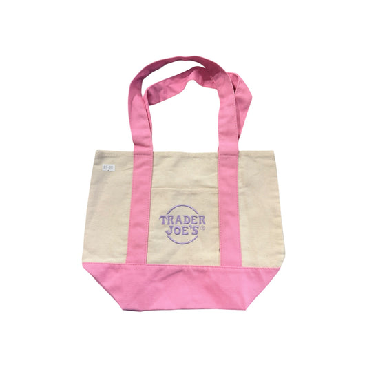 NEW - Trader Joes Reusable Tote Bag - Small - Pink Pastel
