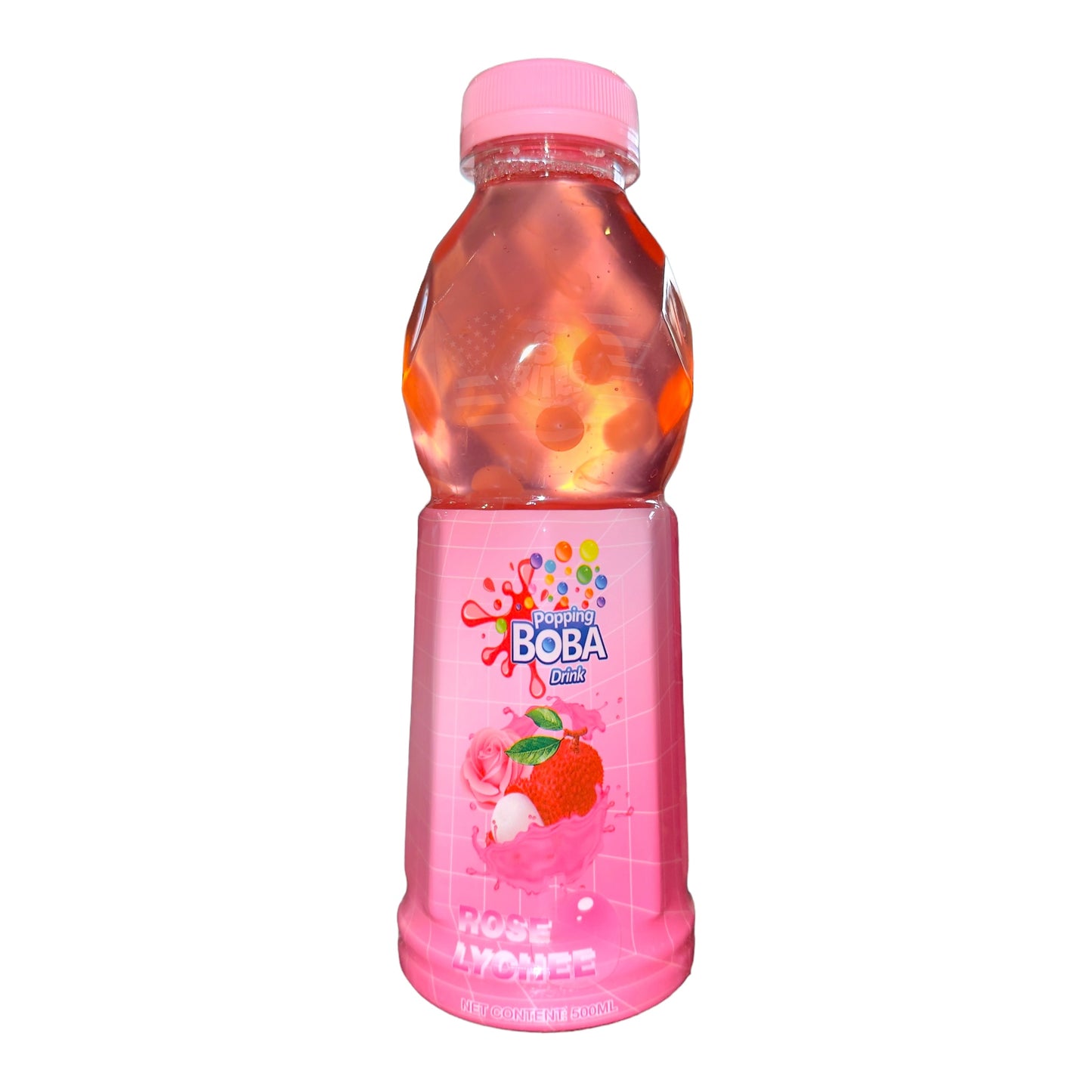 Popping Boba Drink Rose Lychee - 500ml