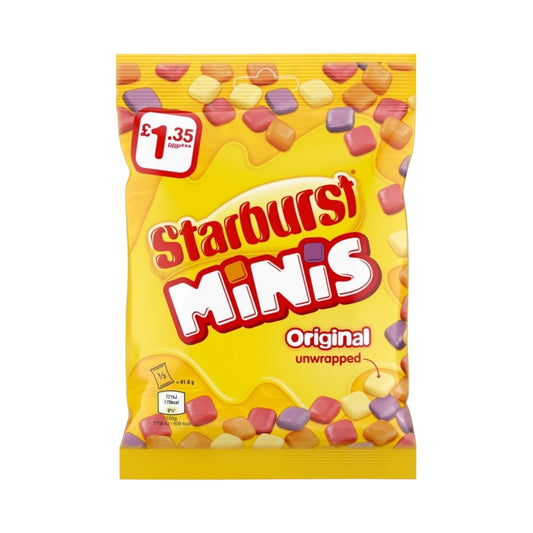 Starburst Minis Original Fruit Chews - 125g (PMP £1.35)