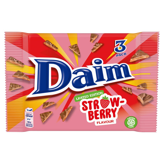 Daim Limited Edition Strawberry Flavour - 84g (3x28g)