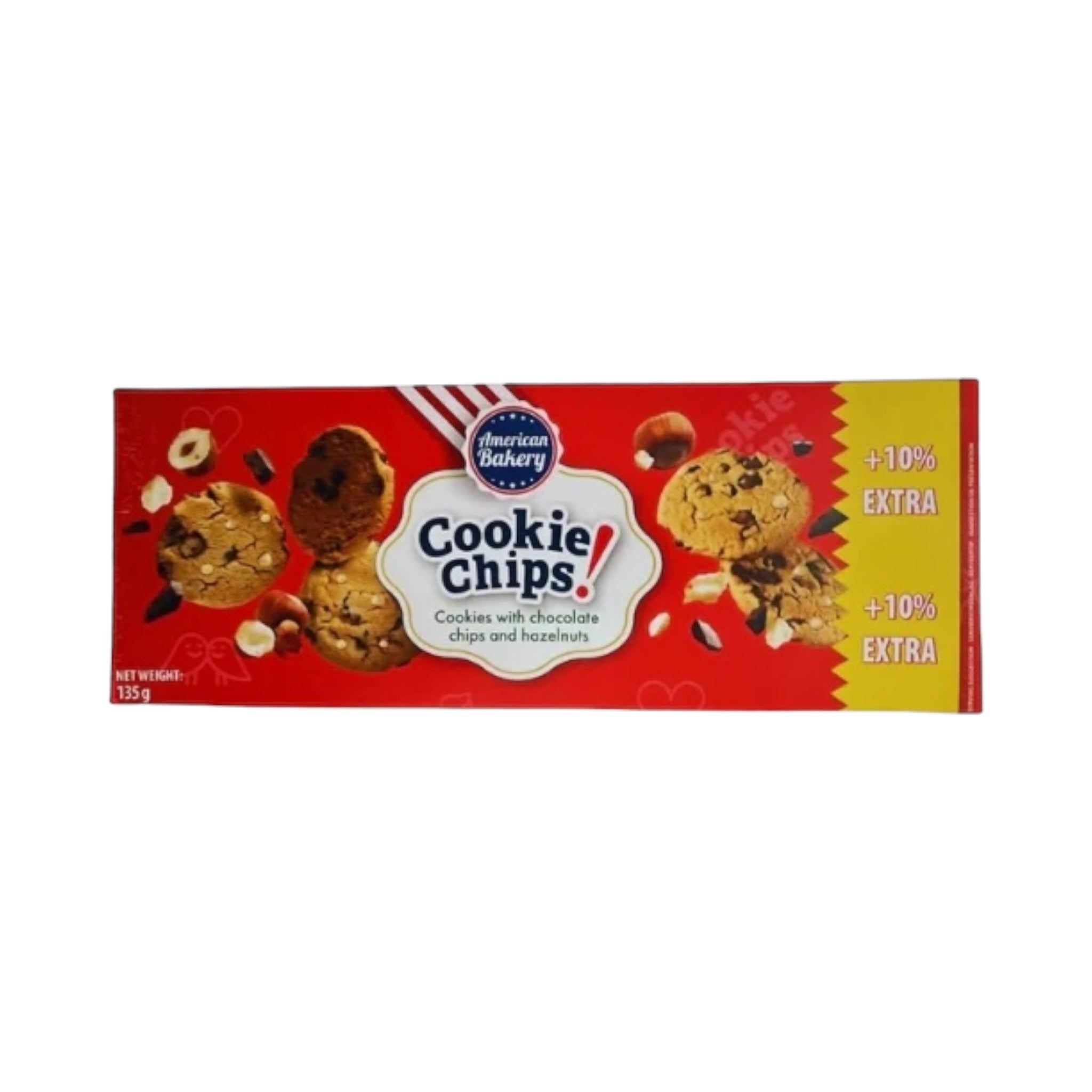 American Bakery Cookie Chips with Hazelnut Cookie - 135g – USA Bites