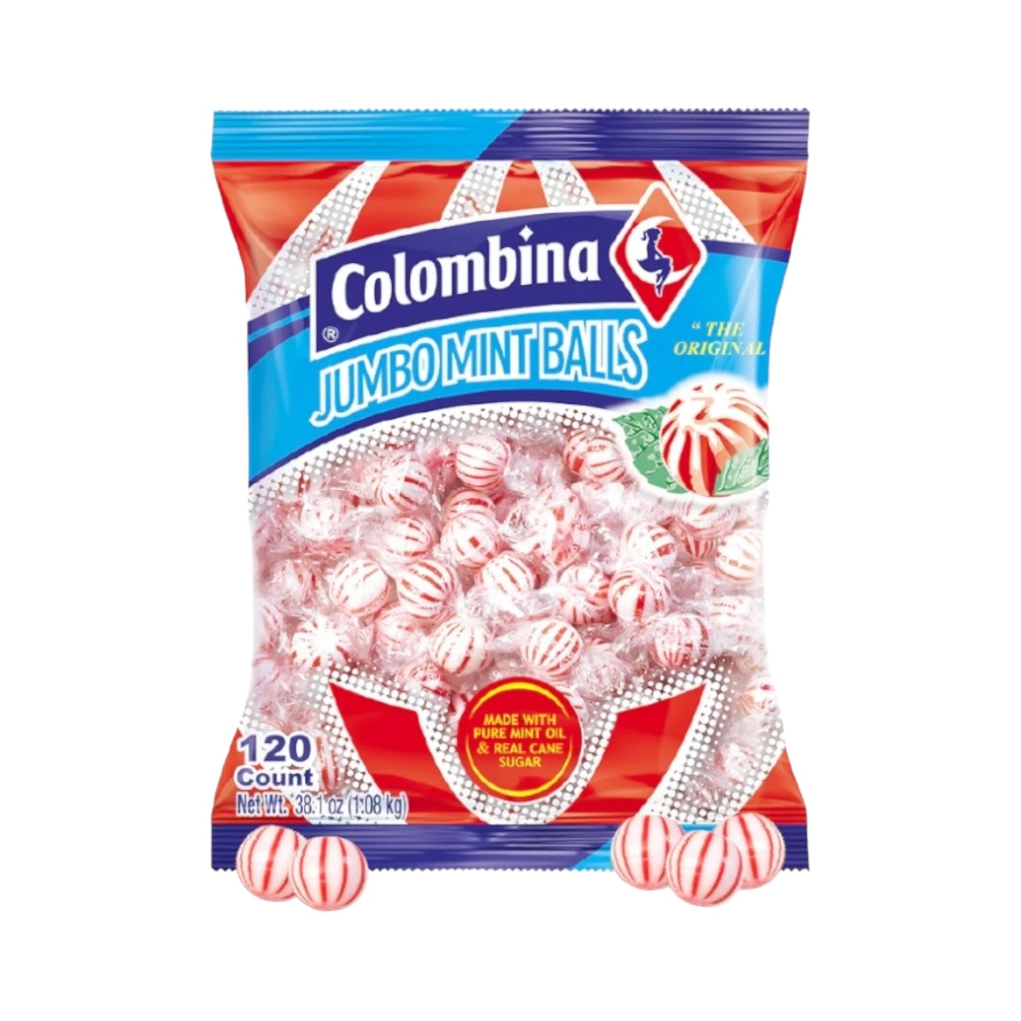 Colombina Jumbo Balls Peppermint - 2.7lb (1.08kg)