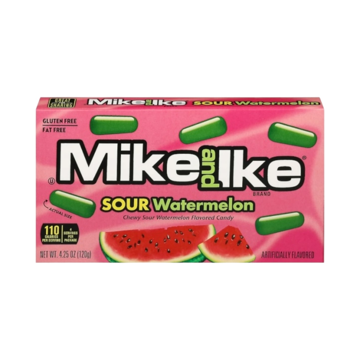 Mike and Ike Sour Watermelon - 4.25oz (120g) - Theatre Box