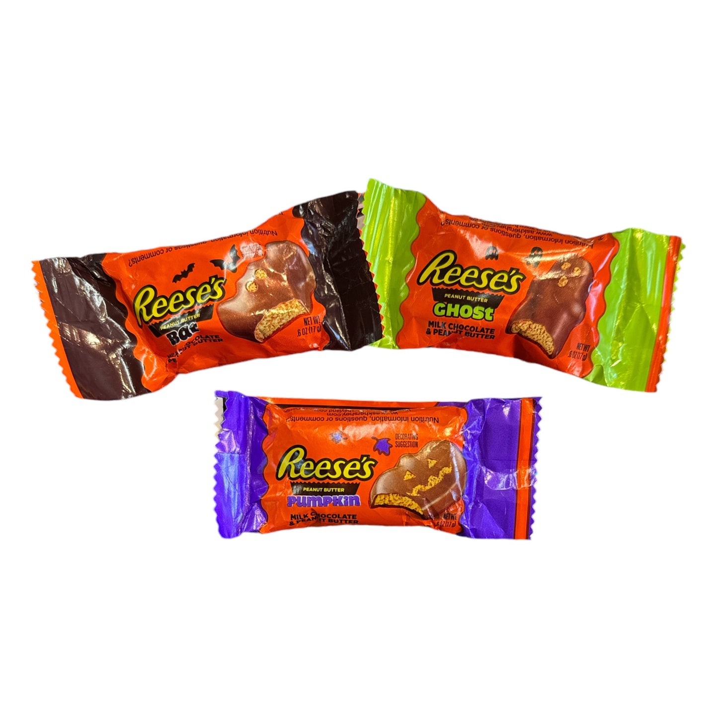 Reese's - Milk Chocolate Peanut Butter Pumpkins, Bats or Ghosts - 0.6oz (17g)