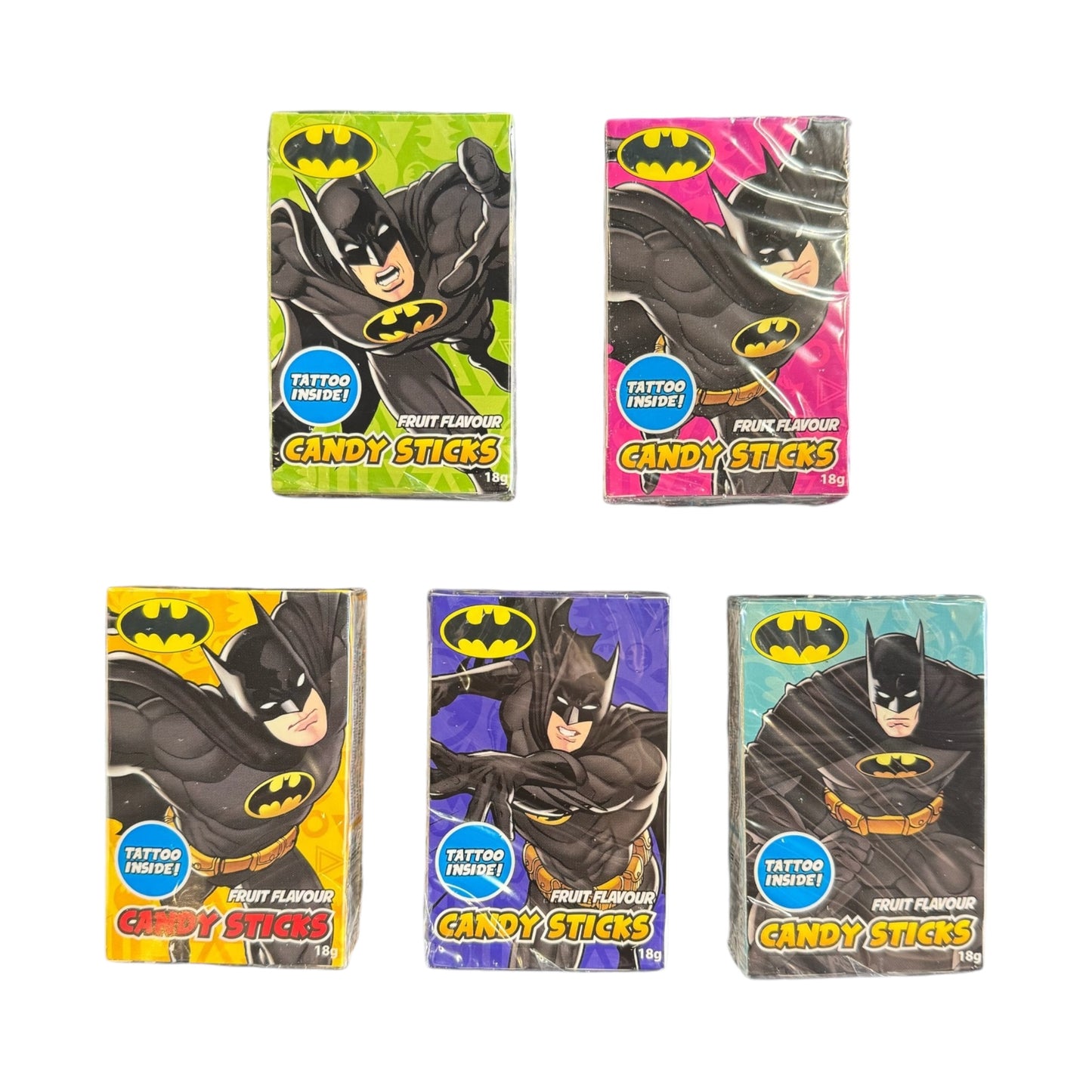 Batman Candy Sticks With Tattoo - 18g