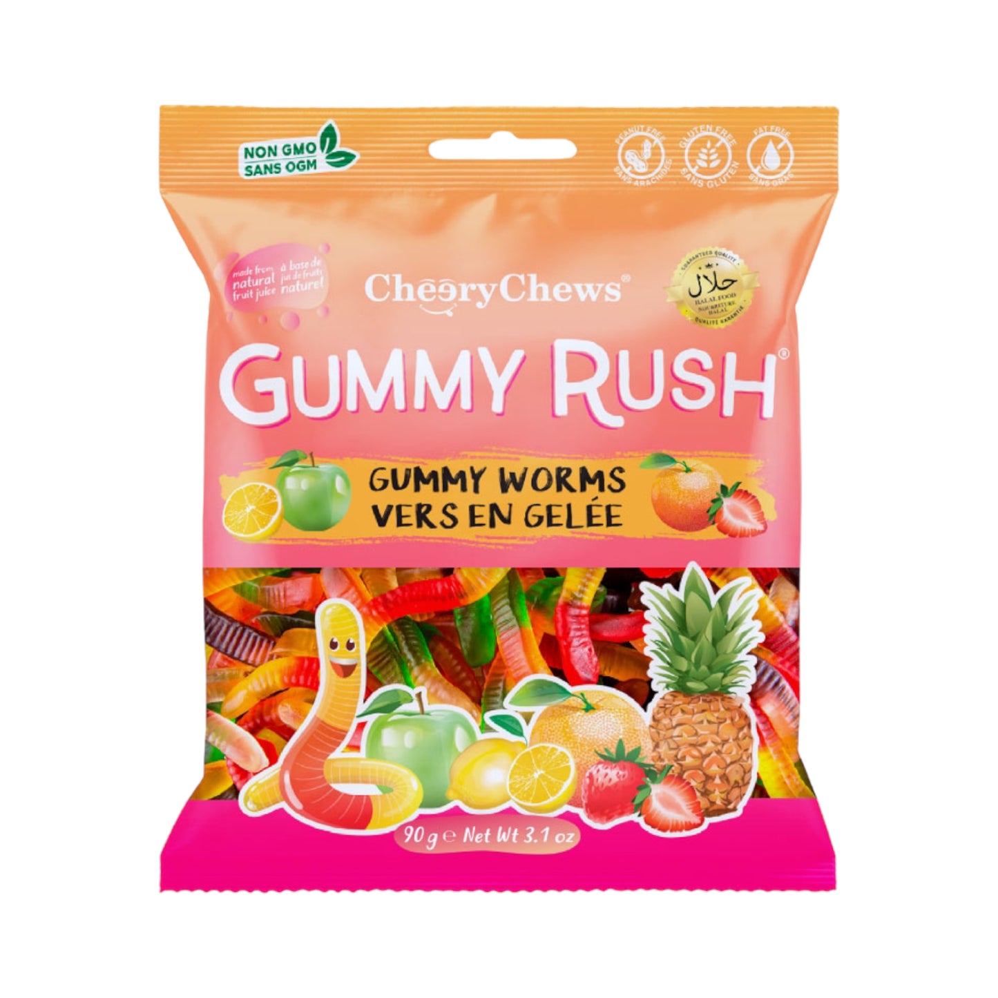 Gummy Rush Gummy Worms - 3.1oz (90g)