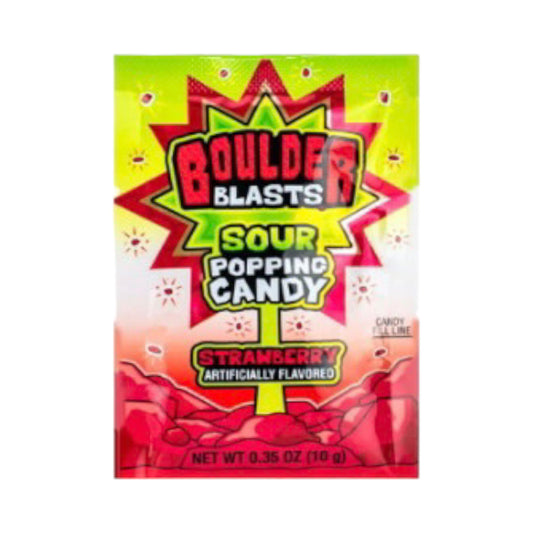KoKo's Boulder Blast Sour Strawberry Popping Candy - 10g