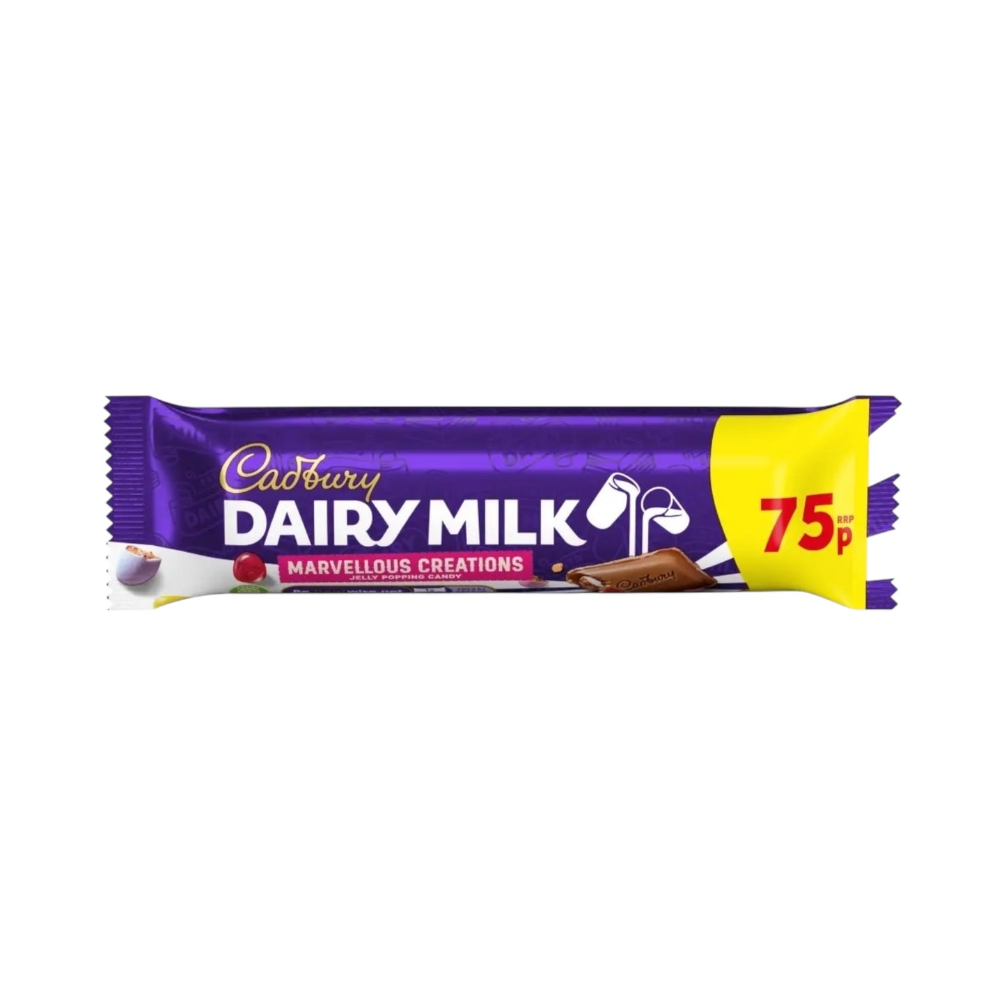 Cadbury Dairy Milk Marvellous Creations Jelly Popping Chocolate Bar - 47g (PMP 75P)