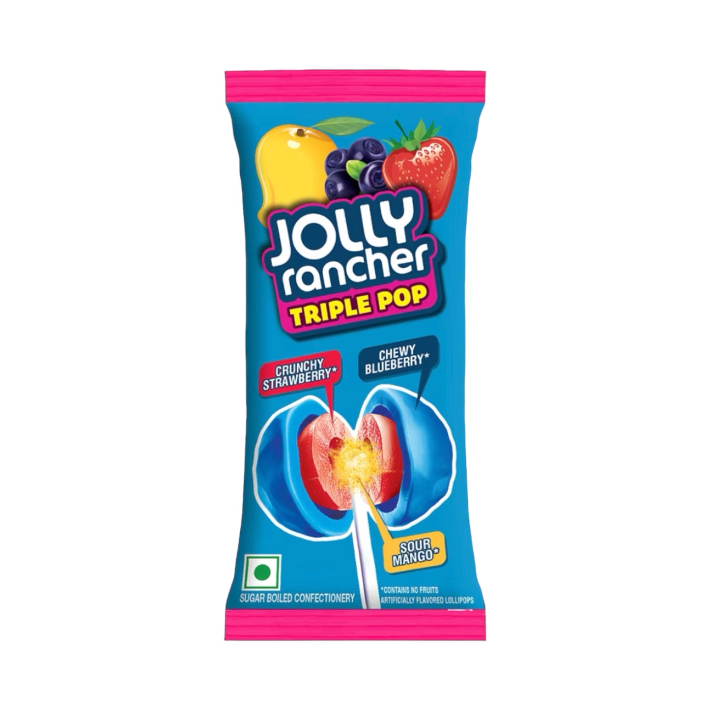 Jolly Rancher Triple Pop Lollipop - Blueberry - 14g (India)