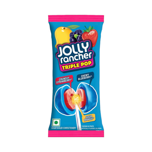 Jolly Rancher Triple Pop Lollipop - Blueberry - 14g (India)