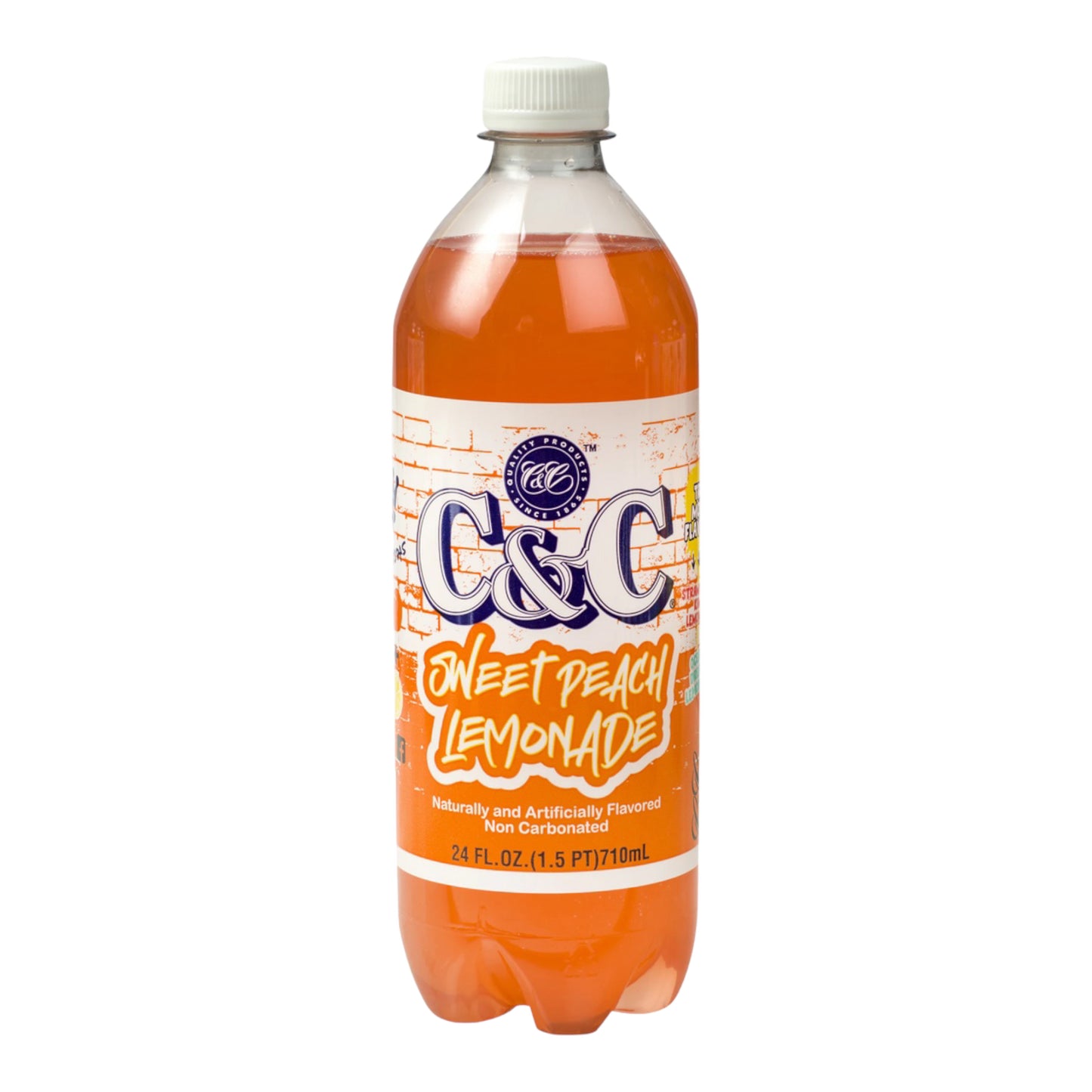 C&C Soda Sweet Peach Lemonade Bottle 24 fl oz (710ml)