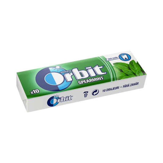 Orbit Sugar-Free Chewing Gum Spearmint - 10 piece pack (14g)