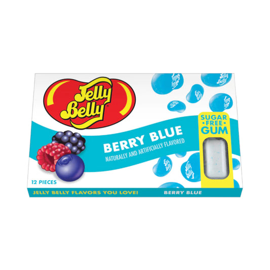 Jelly Belly Berry Blue Sugar Free Gum - 12 Piece