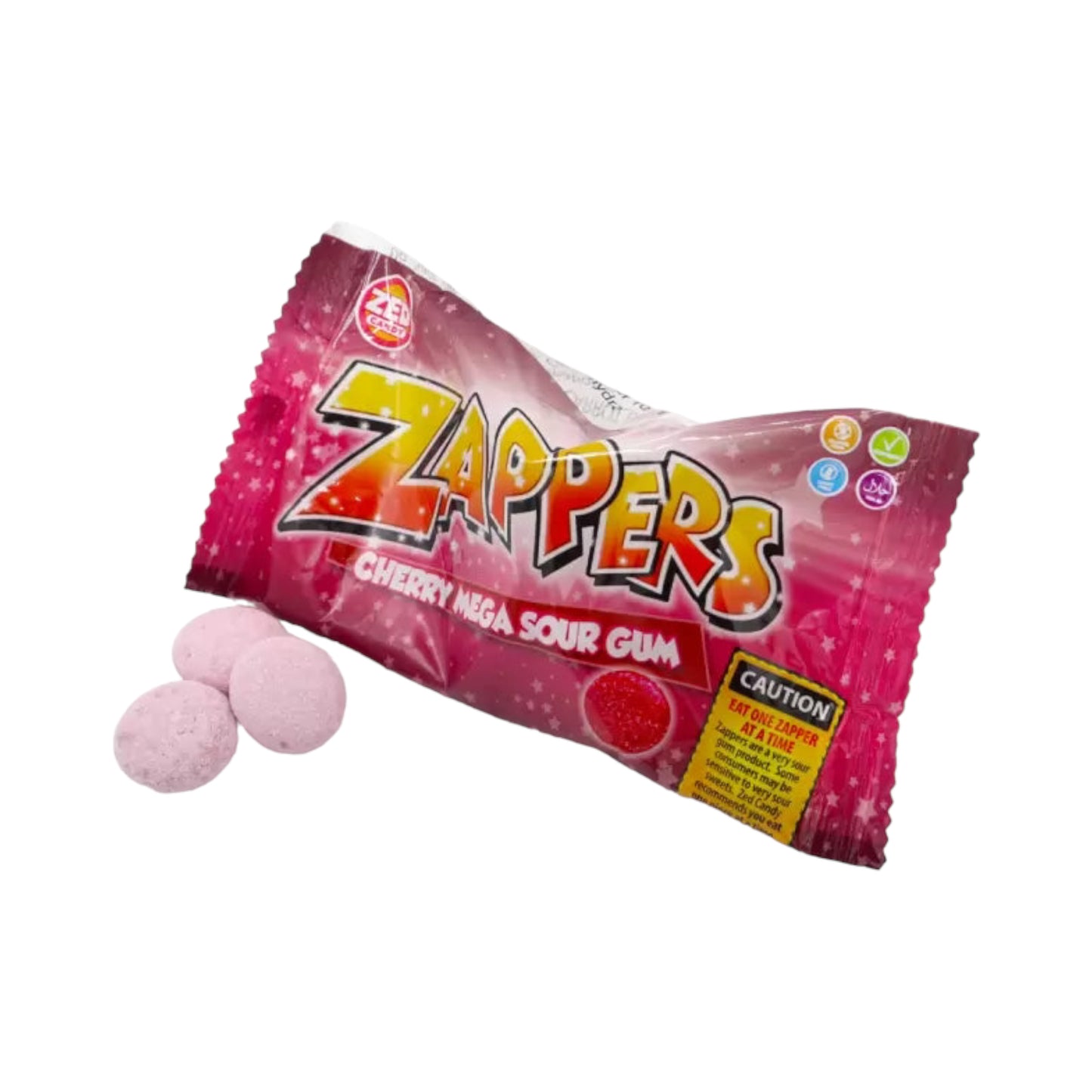 Zed Candy Zappers Cherry Mega Sour Gum - 50g