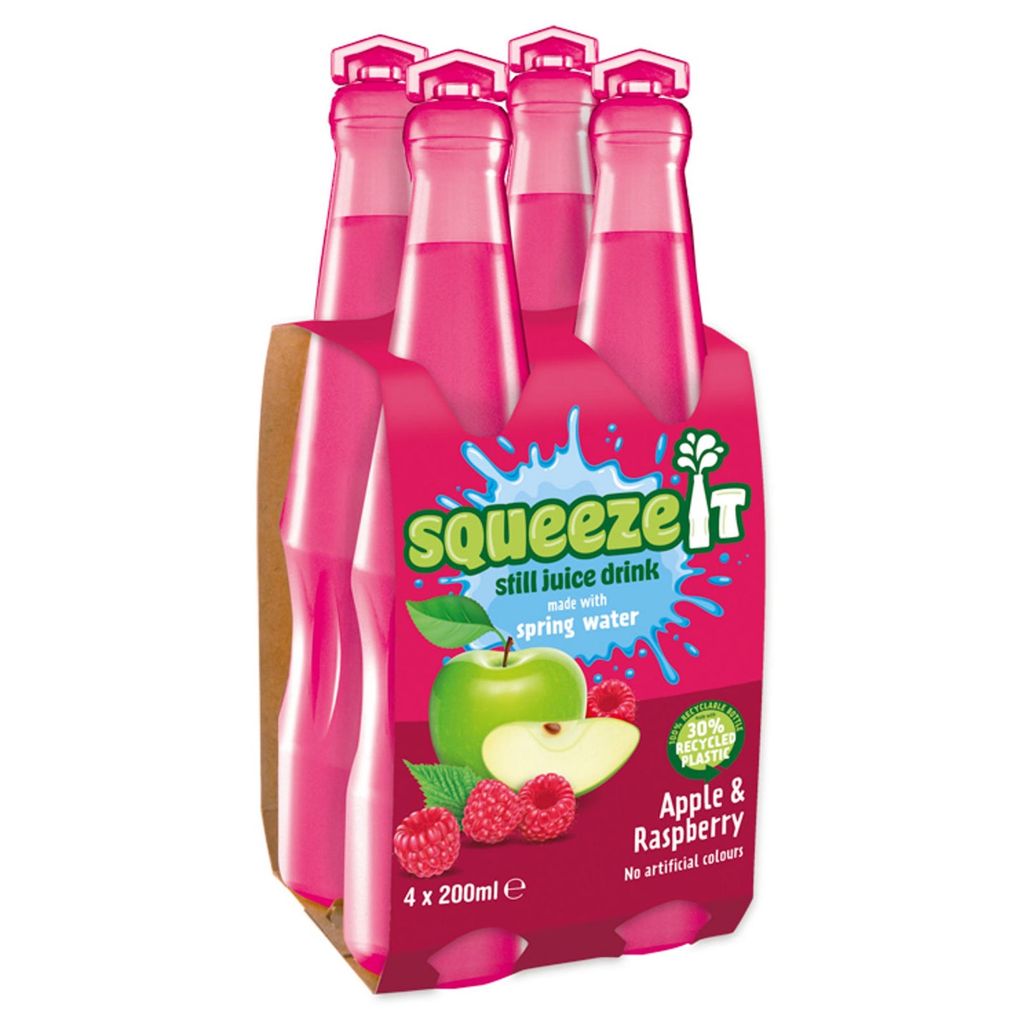 Squeeze It Still Juice Drink Apple & Raspberry 4 x 200ml