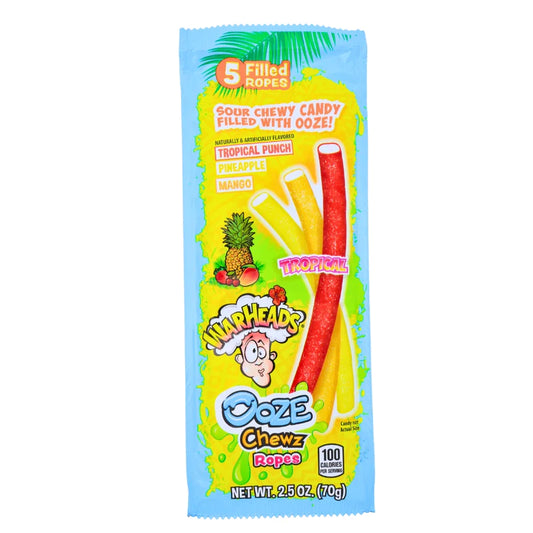 Warheads Ooze Chewz Tropical Ropes - 71g