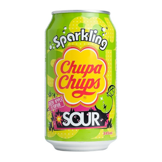 Chupa Chups Sour Green Apple Soda - 345ml (Korea)