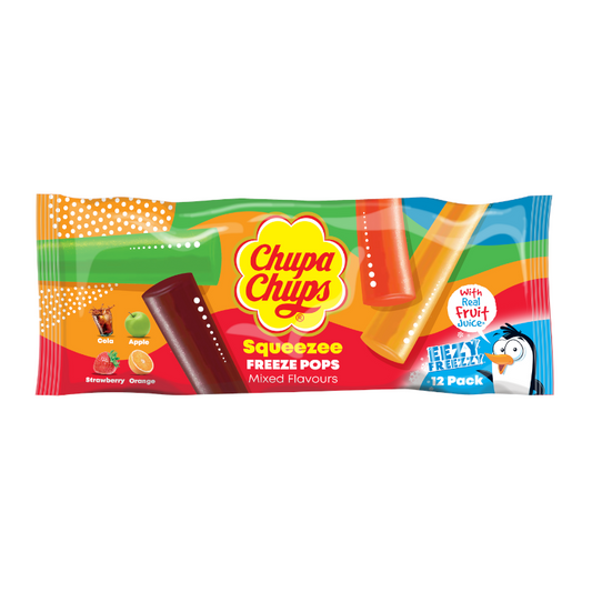 Chupa Chups Squeezee Freeze Pops 45ml - 12-Pack