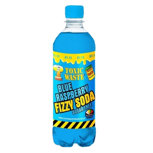 Toxic Waste Blue Raspberry Fizzy Soda - 500ml