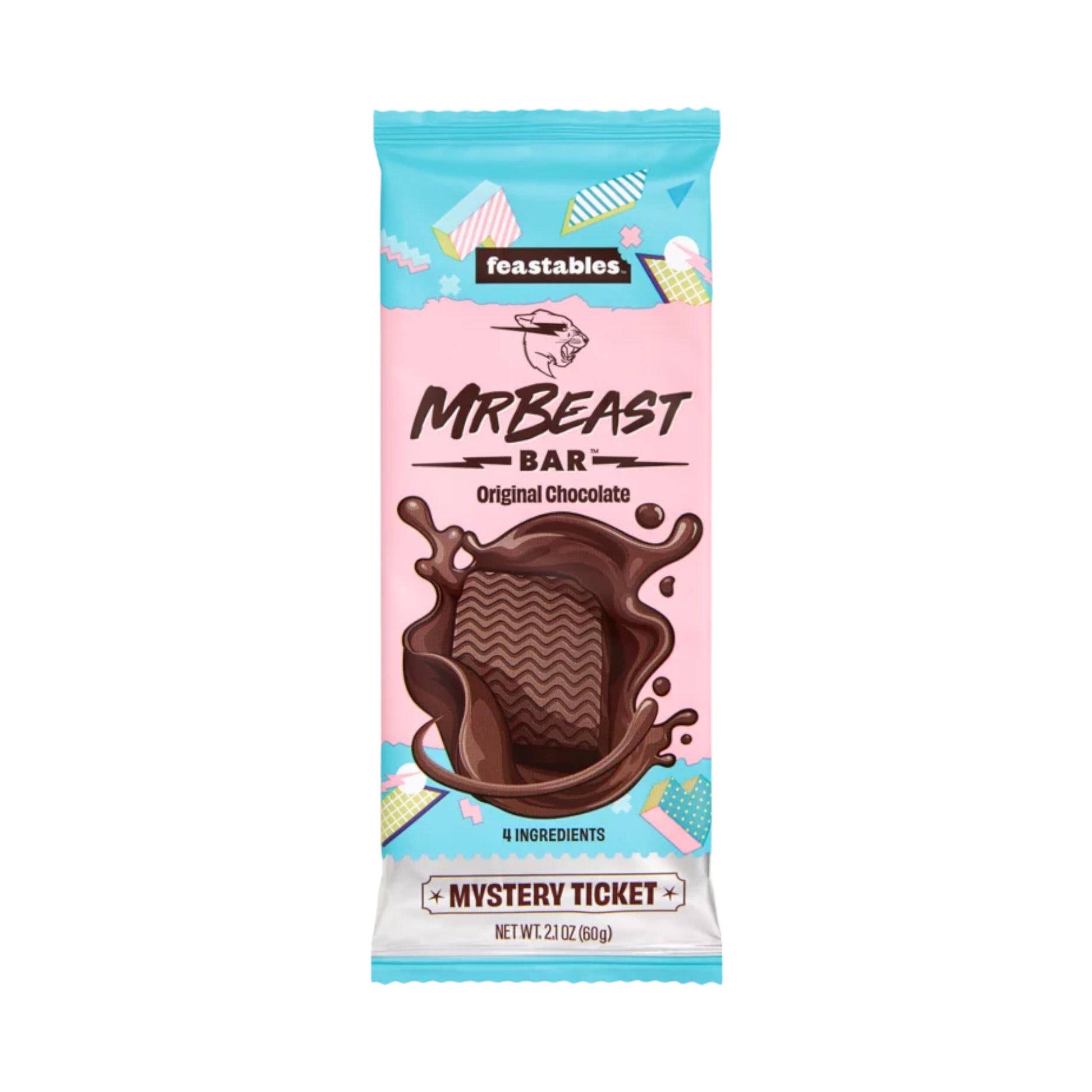 Feastables MrBeast Peanut Butter Milk Chocolate Bar - 2.1 OZ