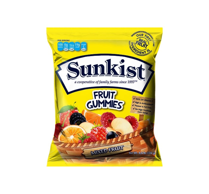 Sunkist Mixed Fruit Gummies 3.5 oz (100g)