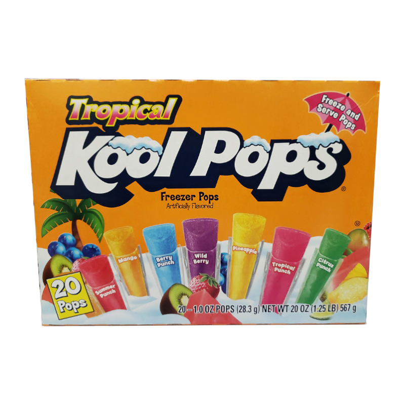 Kool Pops Tropical Freezer Bars 1oz (28.3g) 20-Pack