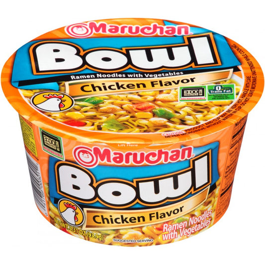 Maruchan - Chicken Flavor - Ramen Noodles & Vegetables Bowl - 3.3oz (94g)